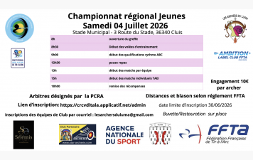 Championnat régional jeunes de Tir À l'Éxtérieur